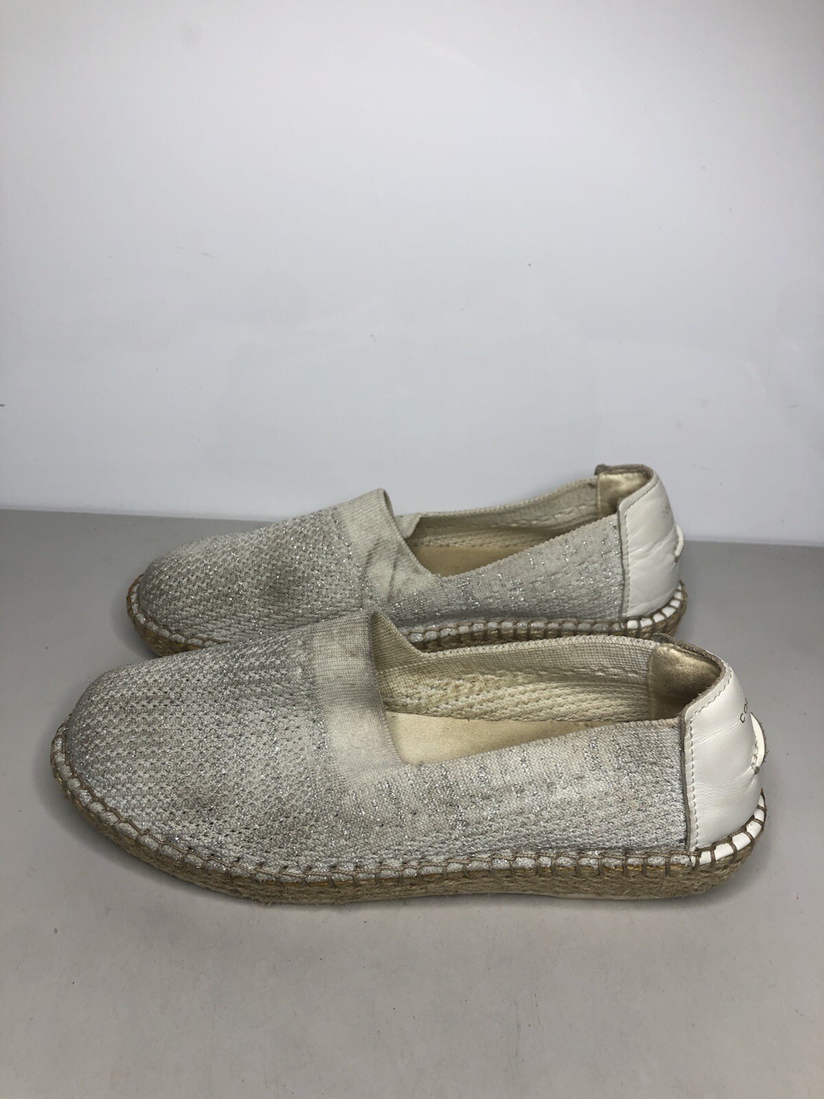 Cole Haan Cloudfeel Gray Knit SlipOn Espadrille Casual Shoes Women sz 7B US/38EU