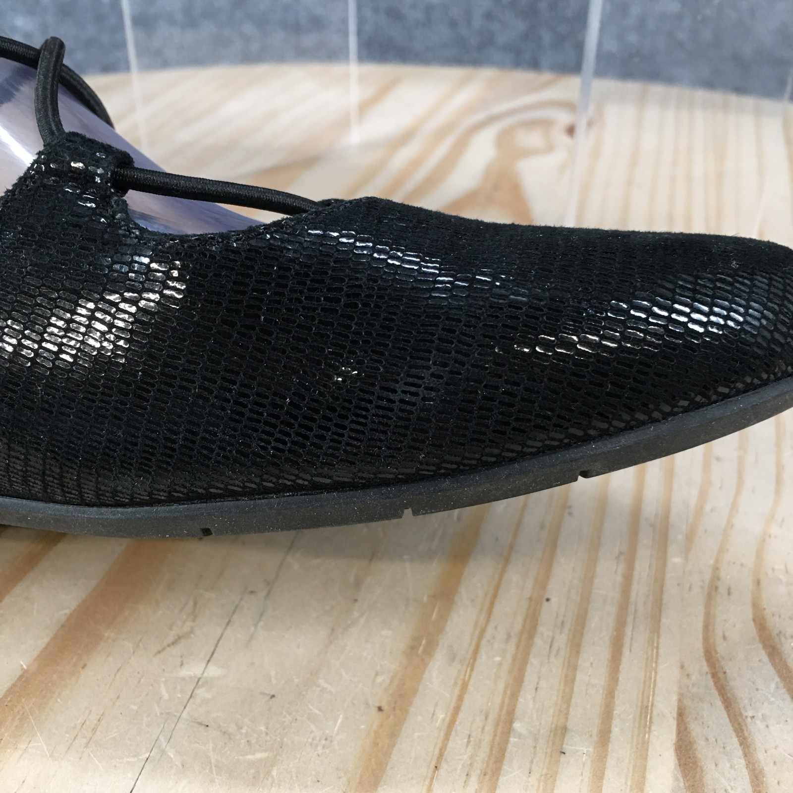 Earthies Essen Shoes Womens 9B Casual Slip On Comfort Ballet Flats Black Leather