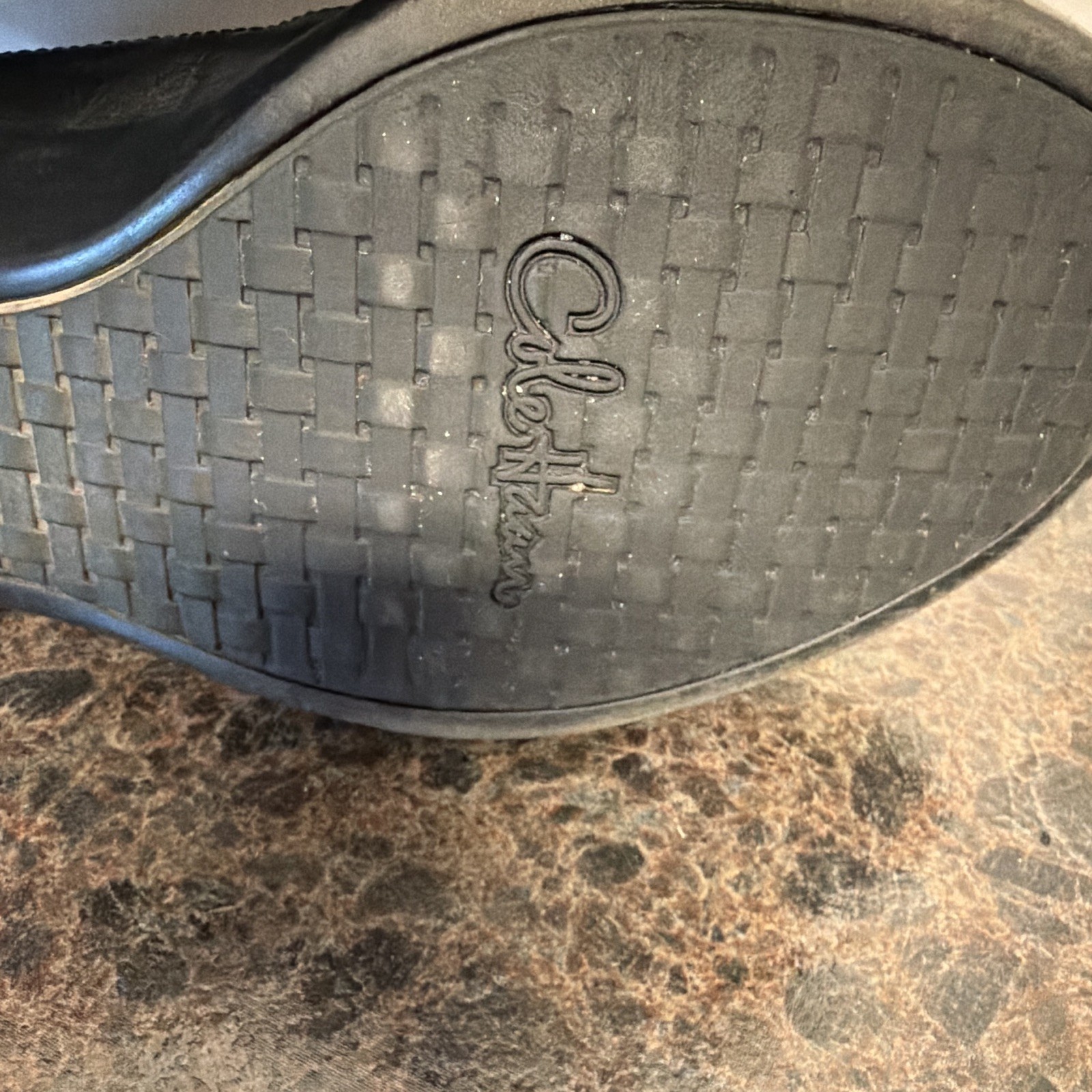 Cole Haan Women’s Black Patent Leather Waterproof Zip Wedge Sneaker 7B