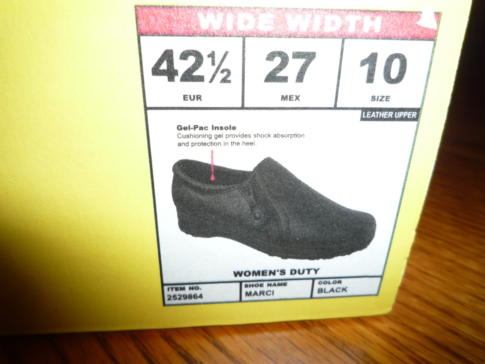 Dr Scholl’s Women’s Duty Marci Black Shoes 10W Wide Width Gel Pad Insole w/ Box