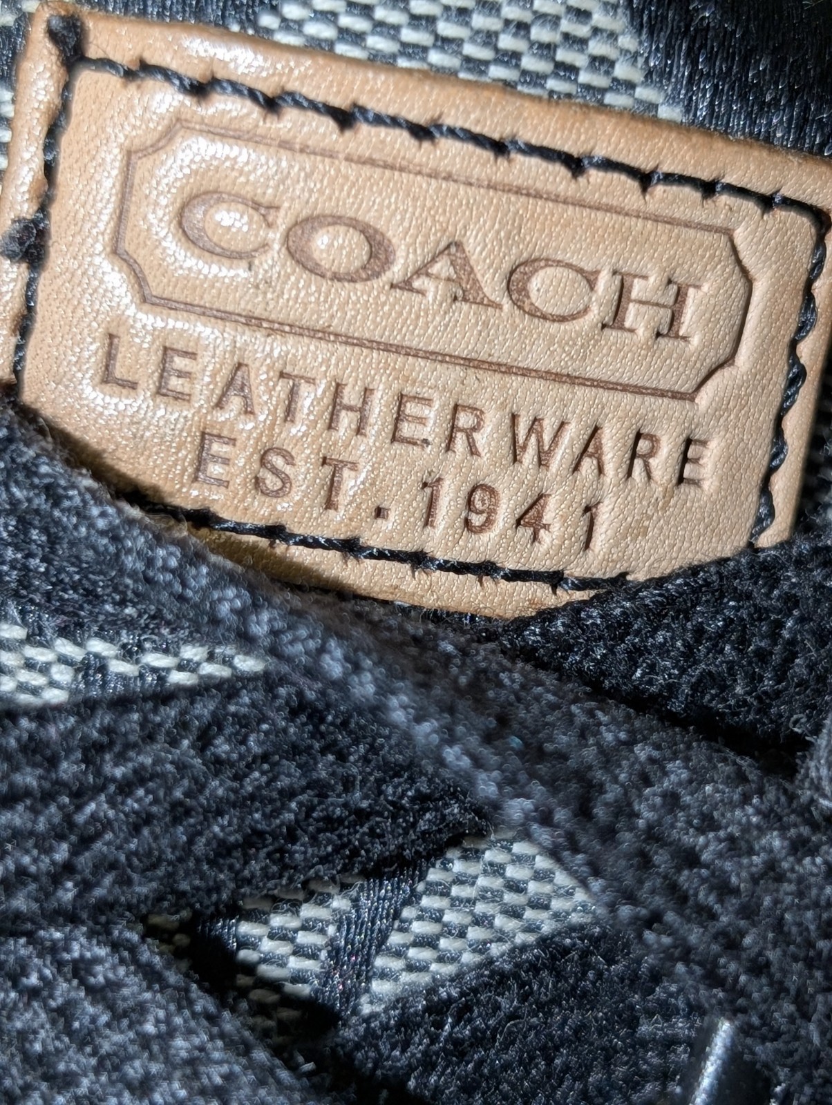 Coach Womens Barrett Black Signature Lace-Up Shoes Sneakers, Size 8B Preppy