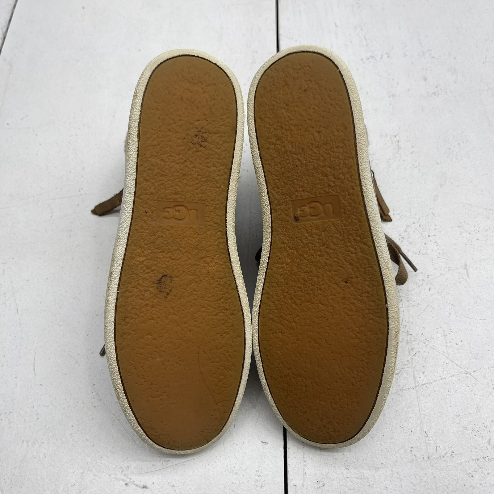 Ugg Olive 1019716 Chestnut Brown Leather High Top Lace Up Sneaker Women’s 7.5
