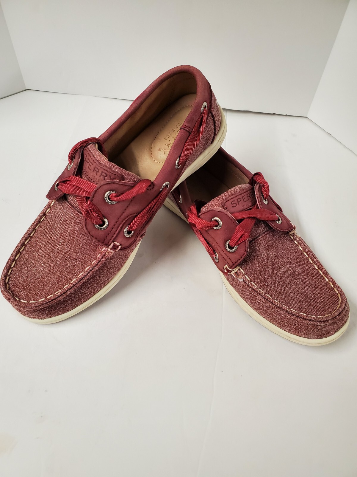 Sperry Womens Size 5 Koifish Shoes Sparkle Chambray Top Slider Boat STS84343