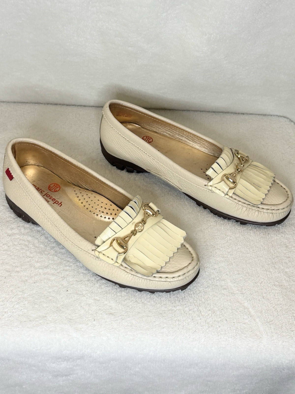 NEW Marc Joseph New York Driving Golf Moccasins Sz 7 Quiet Luxury Classic Brazil