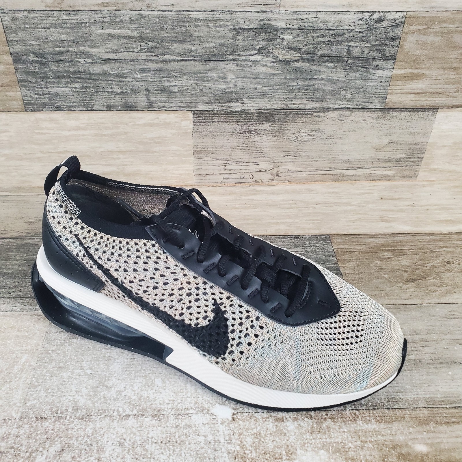 Nike Air Max Flyknit Racer Shoes Mens 5 Womens 6.5 Sesame Black Ocean Cube