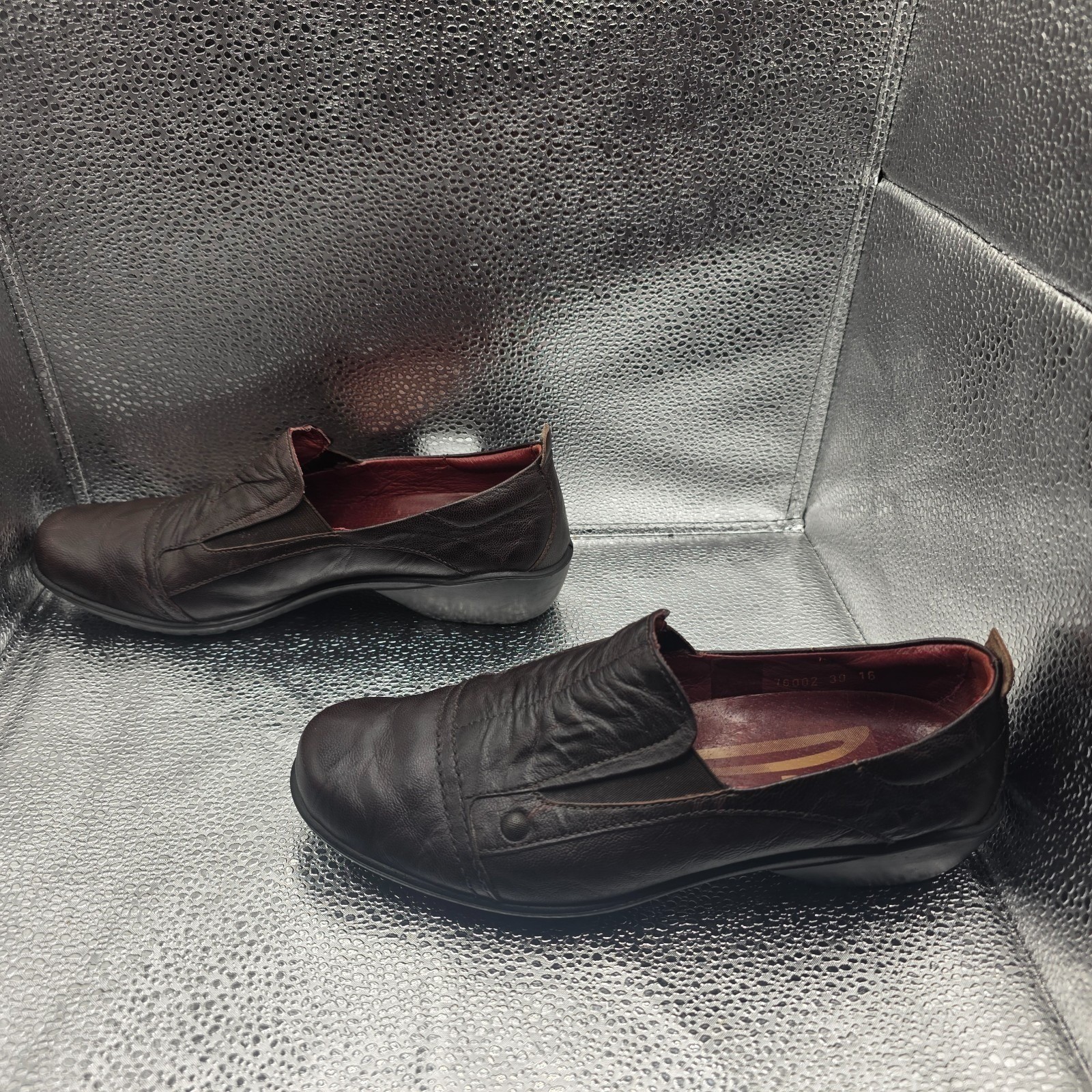 Romika Slip On Loafers 39 US 8.5 Women Cassie Leather Comfort Shoes Brown