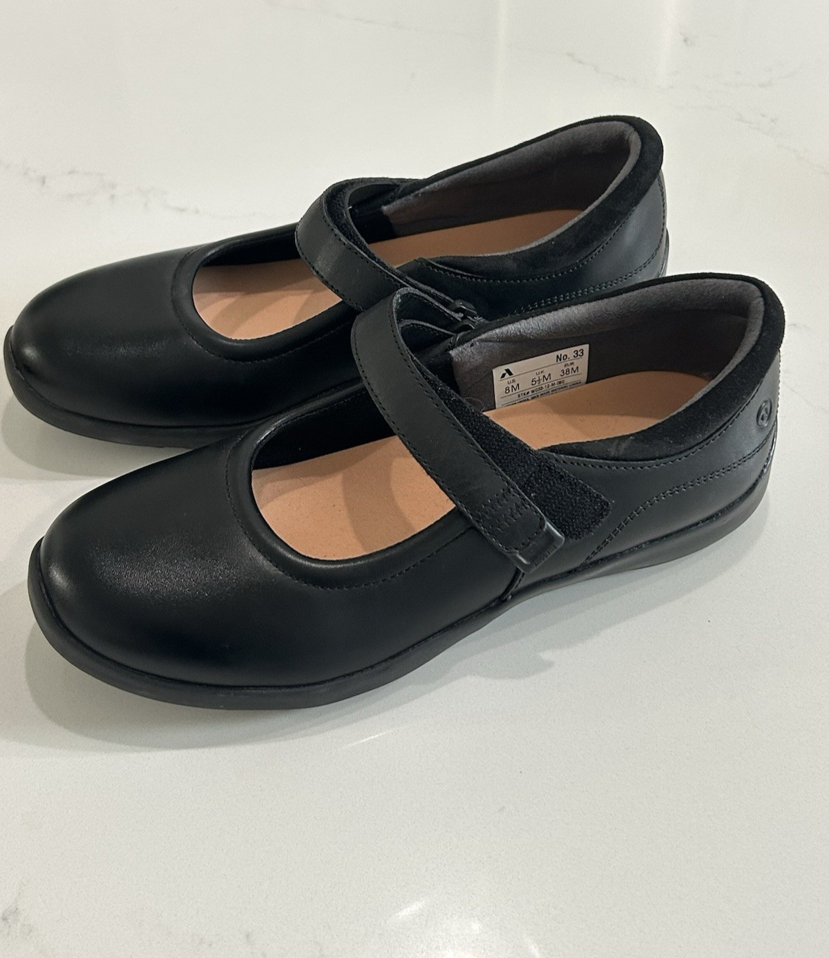 Anodyne 33 Mary Jane Shoes Women’s Black Leather Comfort Diabetic Size 8M