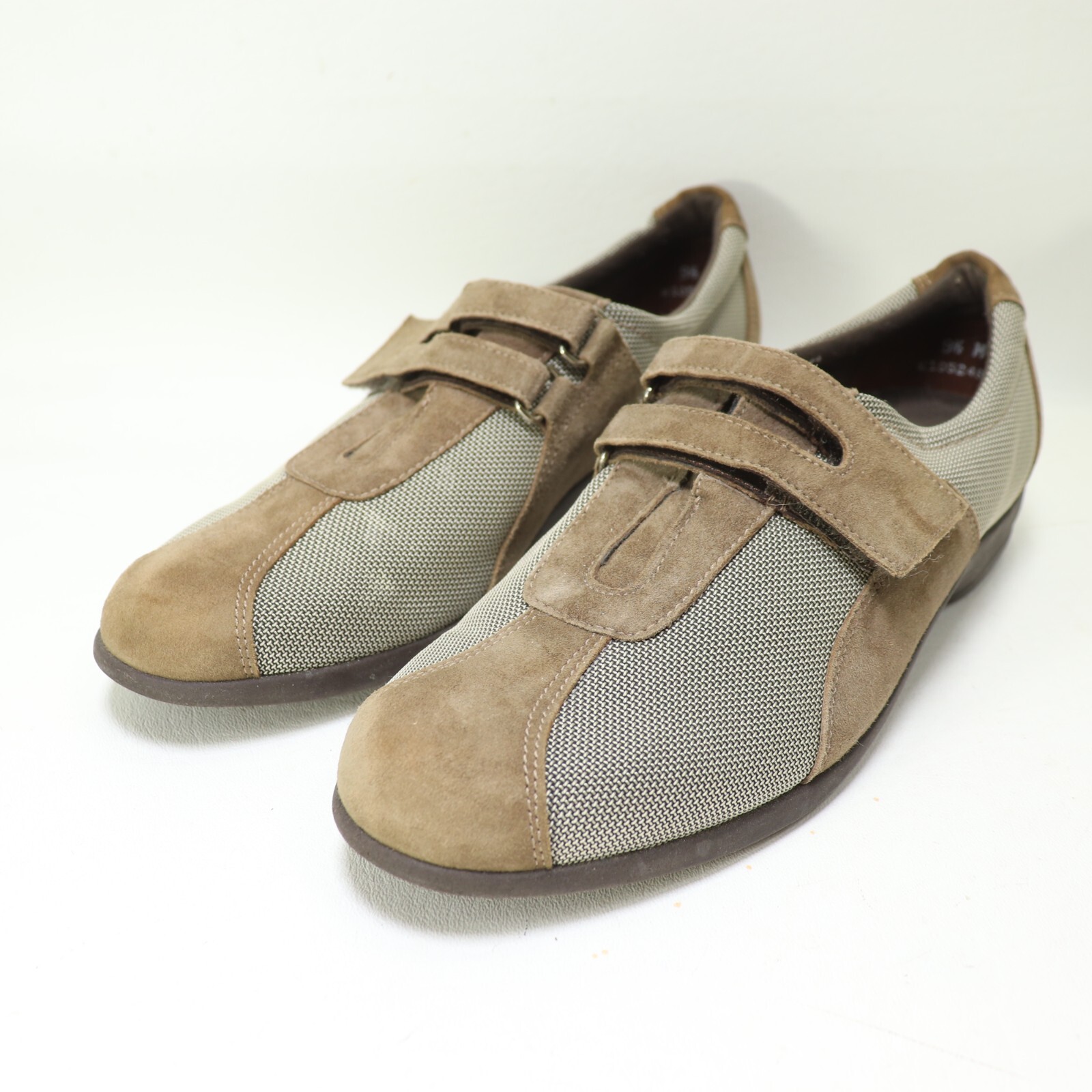 Munro American Jolie Women 9 M Comfort Brown Taupe Leather Suede Sneakers