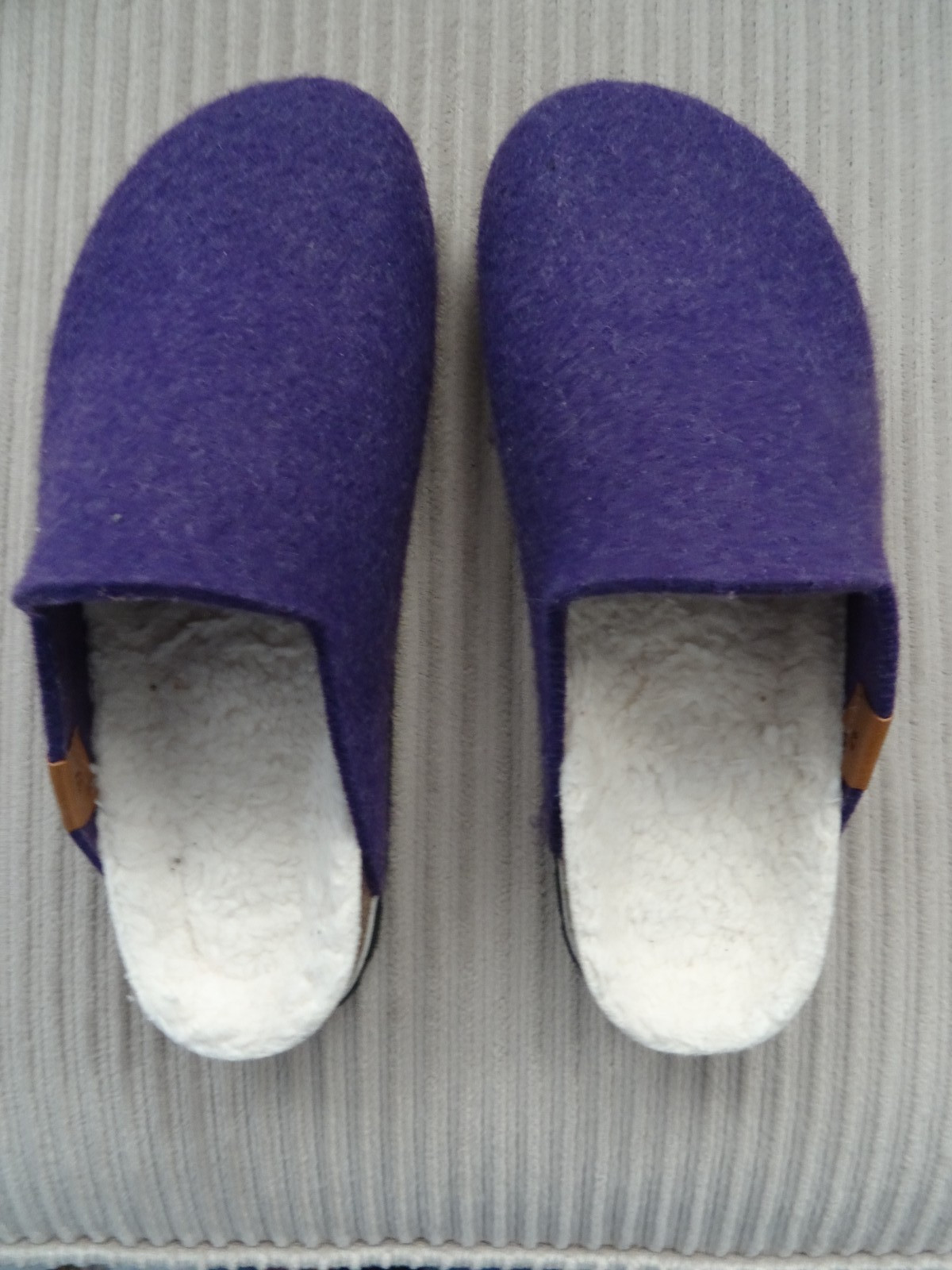Sanita Felt Wool Clog Fleece Lining Purple Women 37 New w/o Box