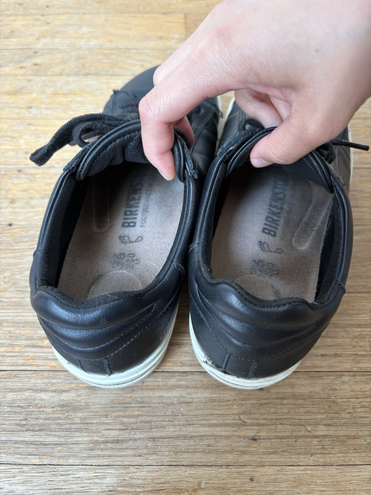 Birkenstock Bend Oxford Black Leather Lace-Up Low Top Sneaker Women US 5 EU 36