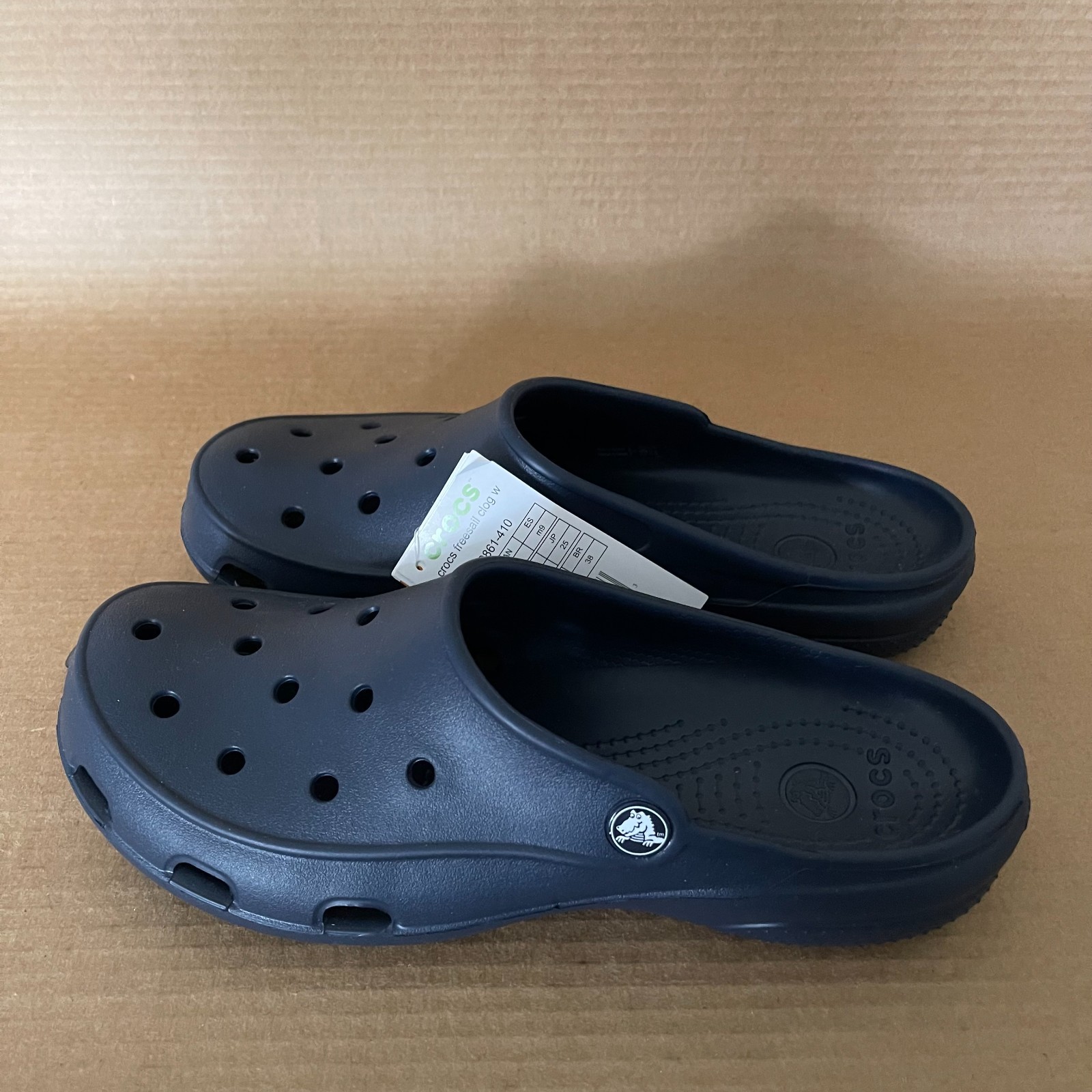 Crocs Freesail Womens Size 9 Navy Blue Comfort Mule Clog Slip On Shoes New