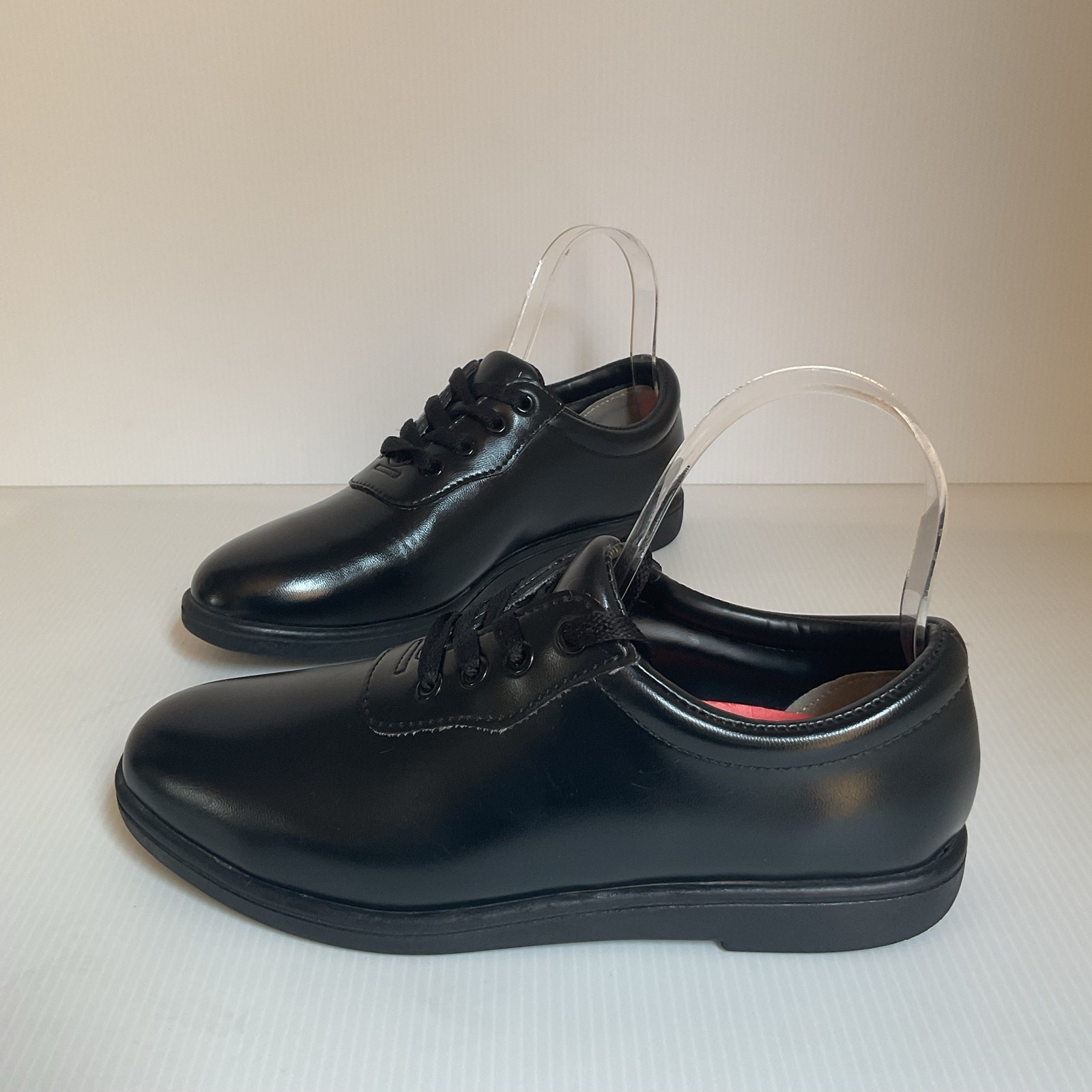 Dinkles Kids Black Dress Shoes Oxford Uniform School Shoes Size 3.5 Youth
