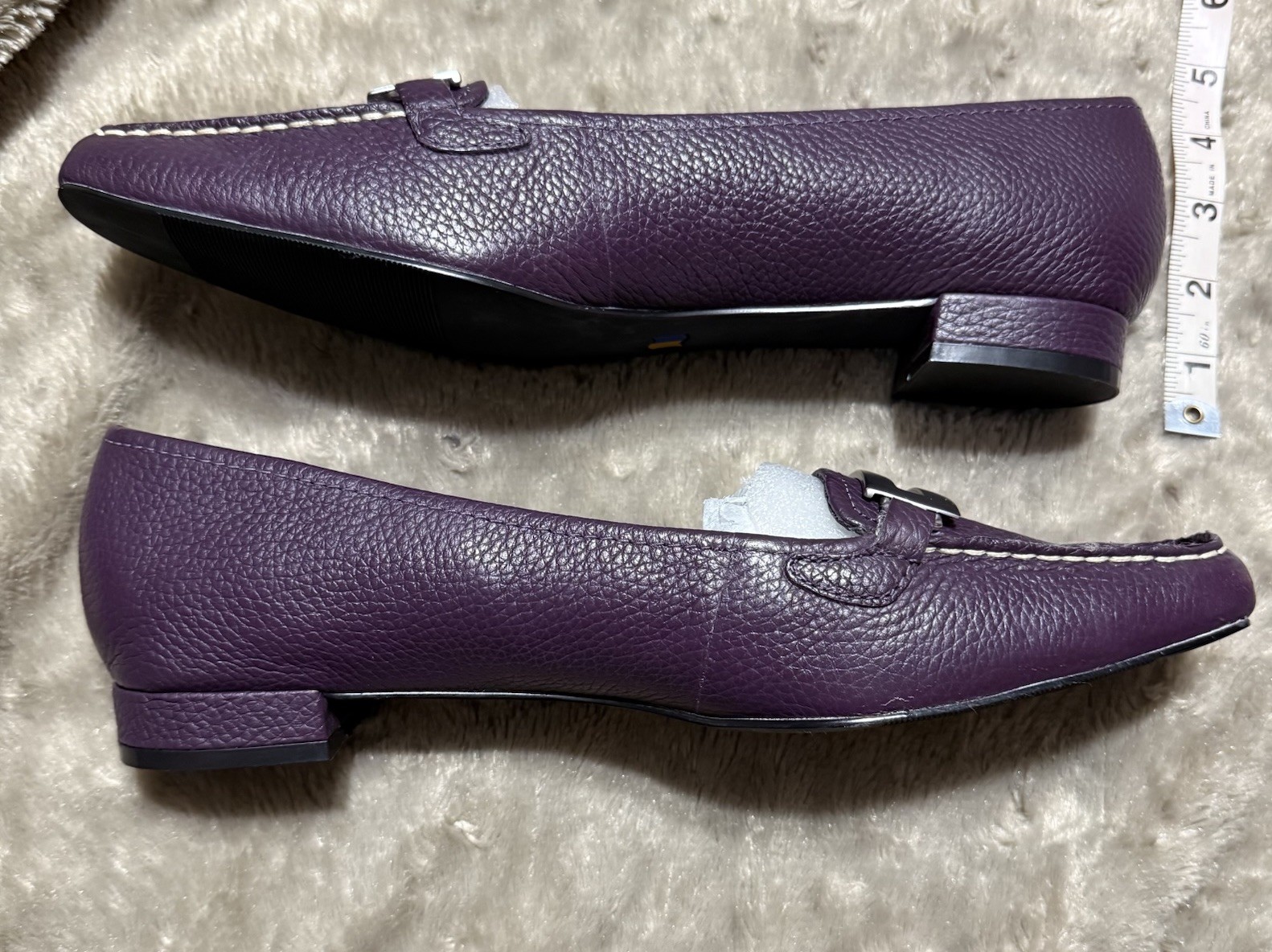 Cloud Walkers Castle Deep Purple Leather Slip On Comfort Shoes Womens 11W,NEW