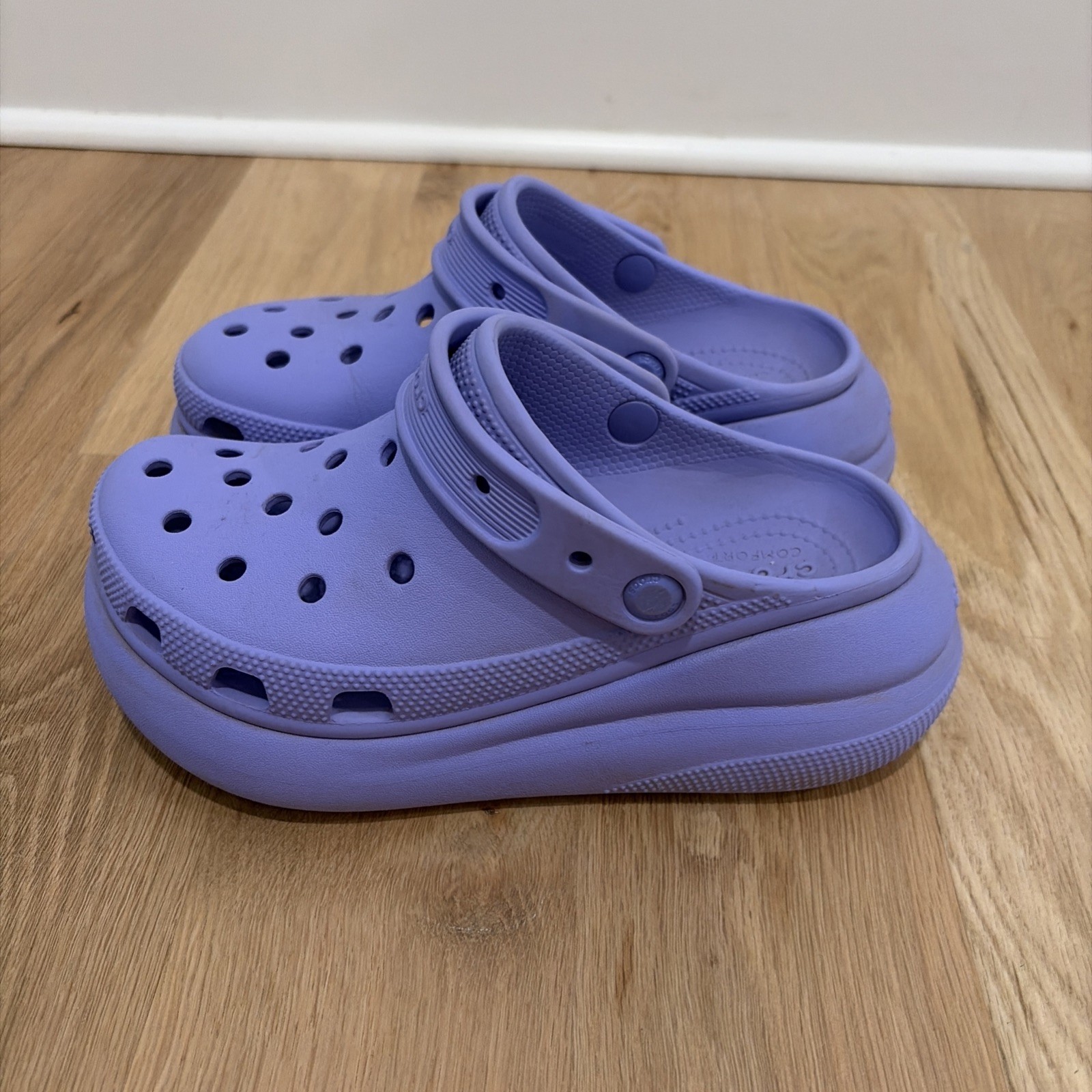 Crocs Classic Crush Platform Chunky Purple Lavender Clog M 5 W 7