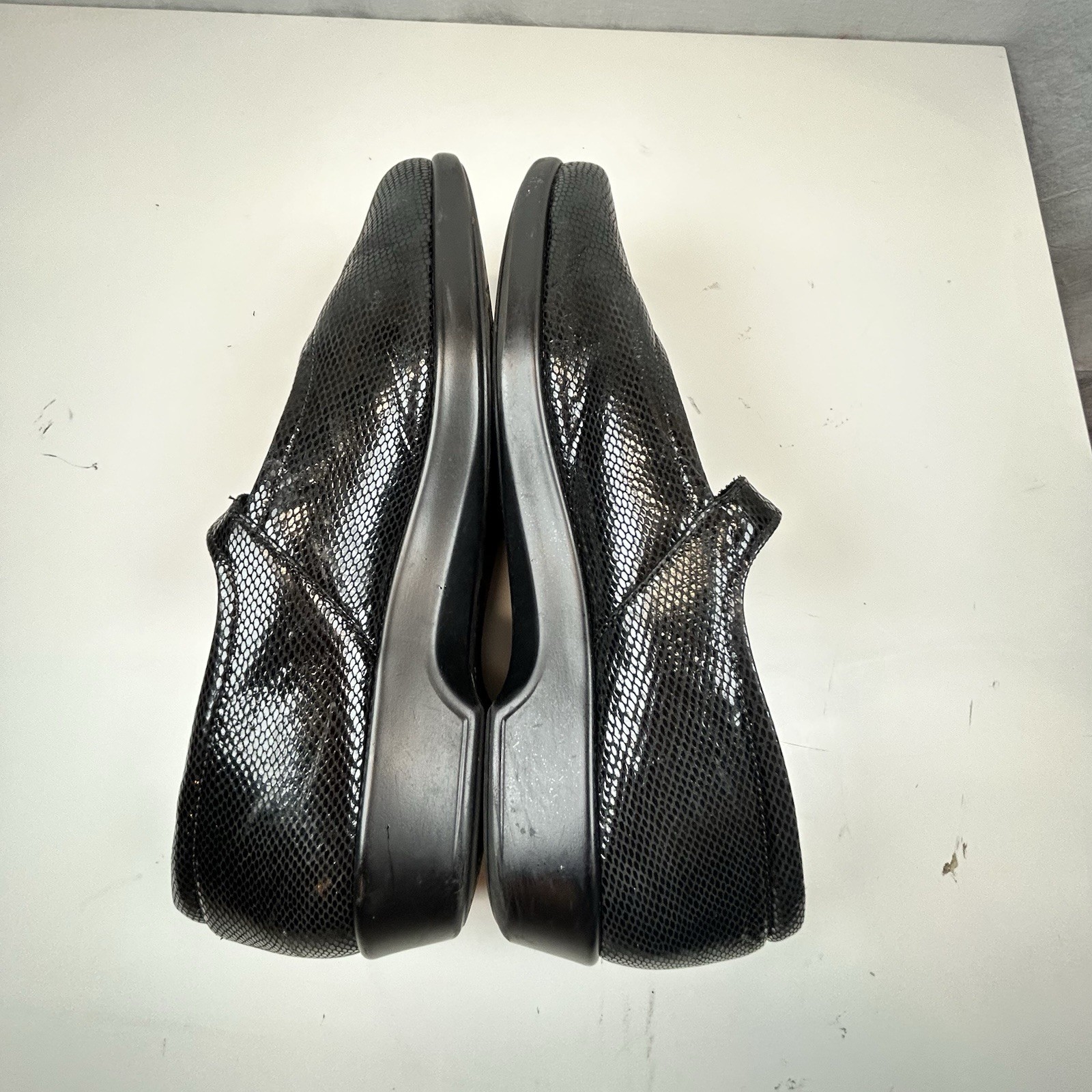SAS Maria Mary Jane Black Snake Whimsigoth Academia Leather Comfort Sz 9.5 W