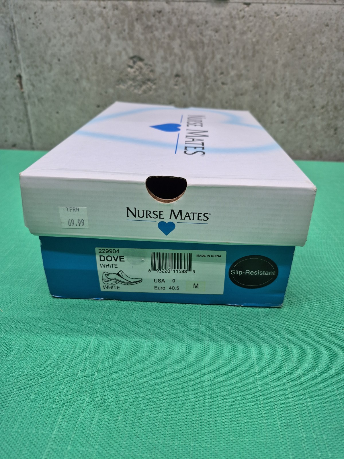 (M) 229904 NURSE MATE WOMEN SHOE DOVE WHITE SLIP RESISTANT NEW w BOX Euro 40.5