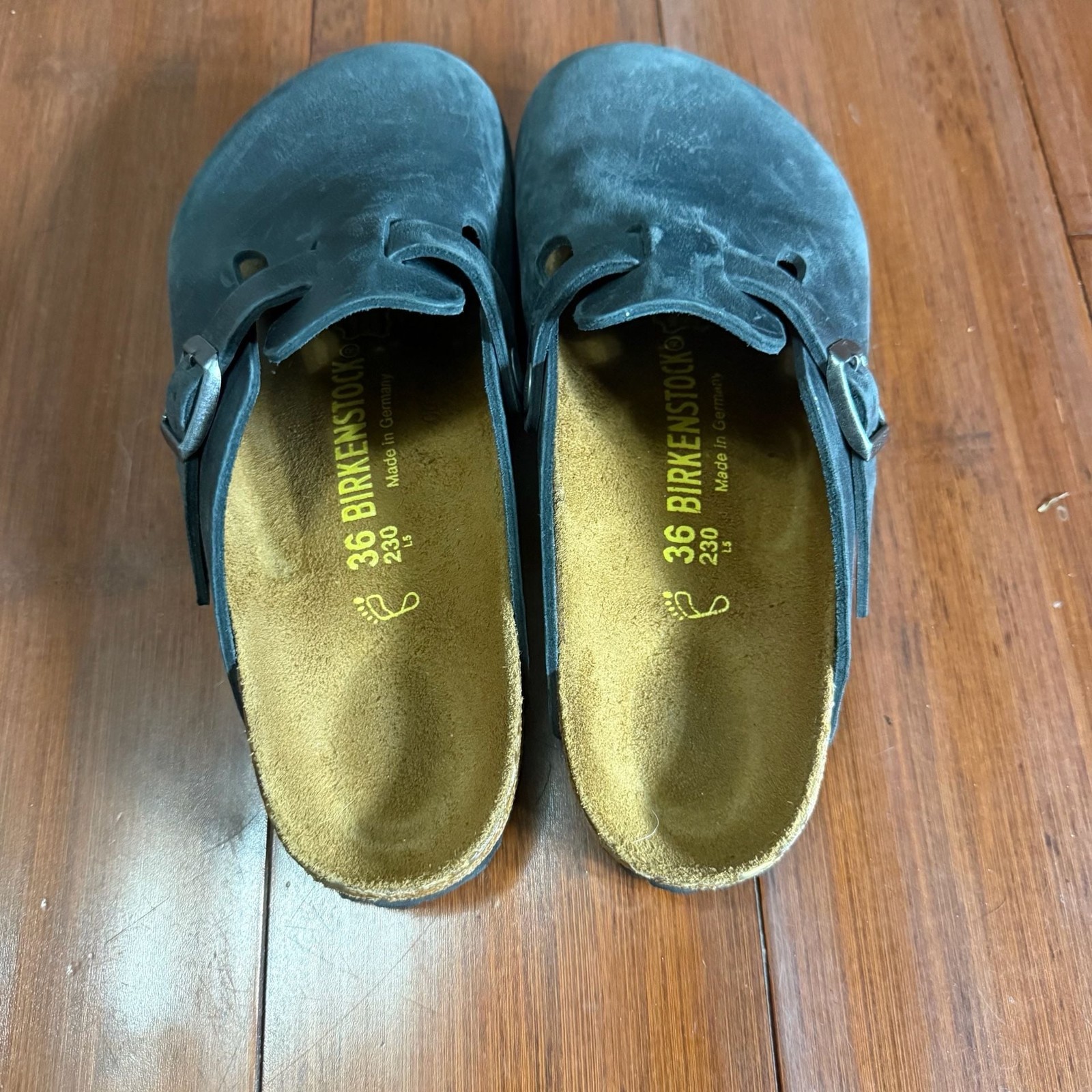 OG Handmade Birkenstock Boston Pro Natural Leather Clogs in Black