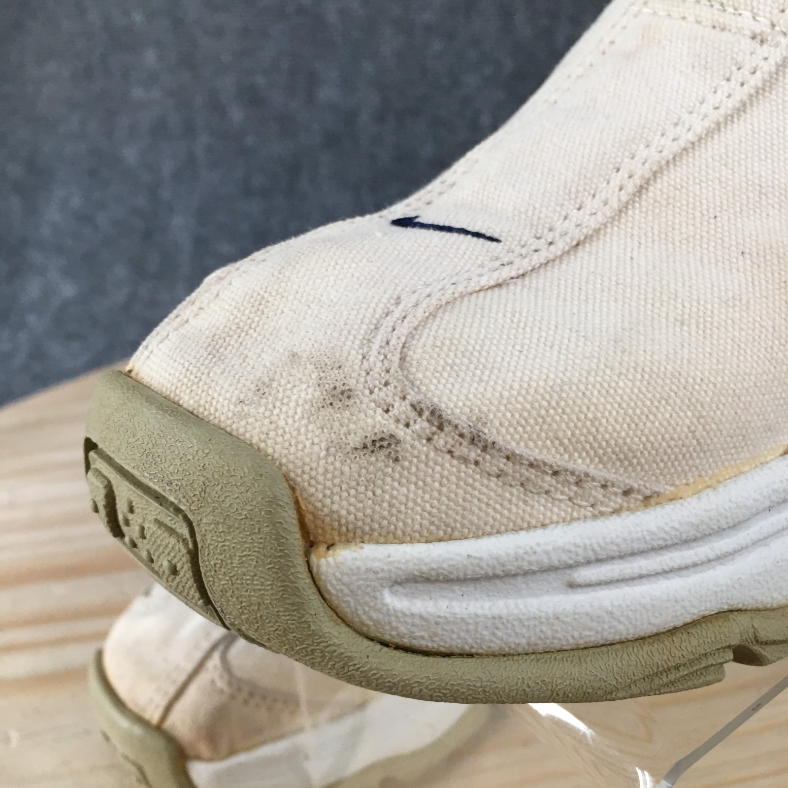 Nike Afterparty Mule Sneaker Shoes Womens 7 Casual Wedge Canvas Beige 302437-141