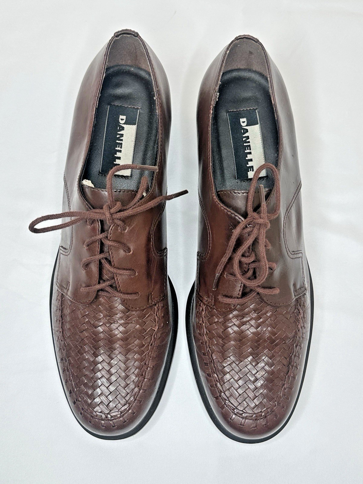 Danelle FLANDERS Brown Leather Dress Shoes Women’s Size 6M Man Made Sole Brazil