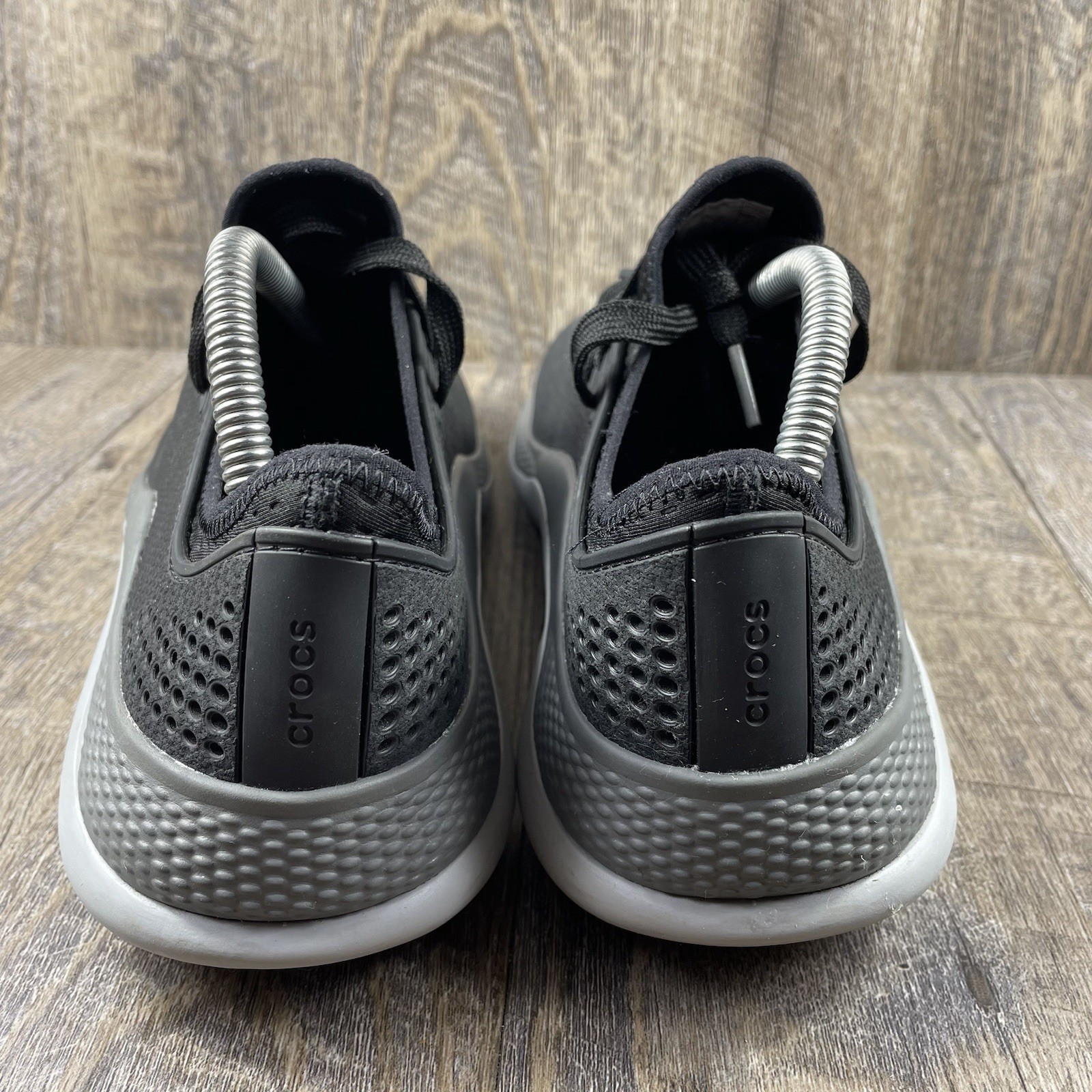 Crocs Literide 360 Pacer Shoes Womens 11 Black Slate Casual Comfort Walk 206705