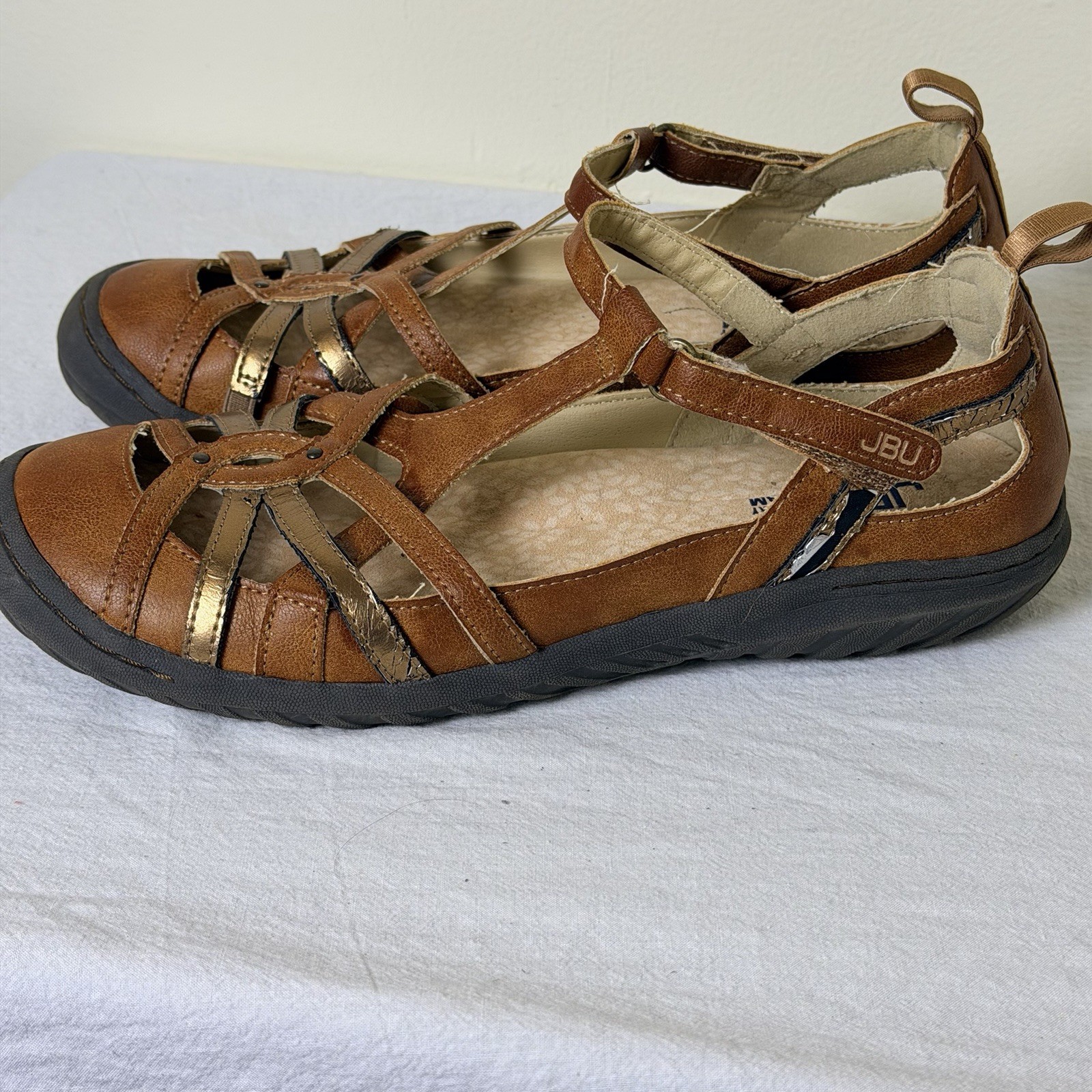 JBU by Jambu Shoes Womens Size 9M Dove Mary Jane Brown Copper T Strap