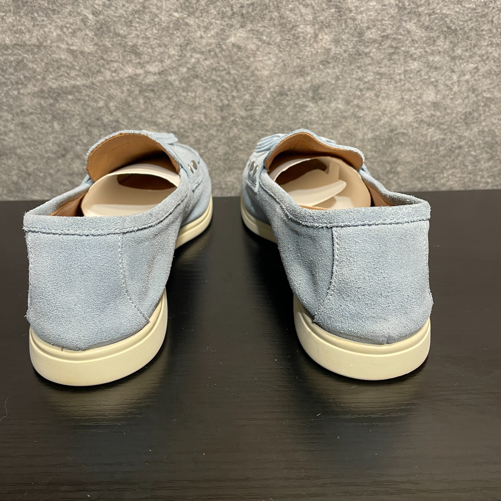 M.Gemi Tassel Loafers Women’s EU 38.5 US 8 Blue Suede Slip On Italy Casual