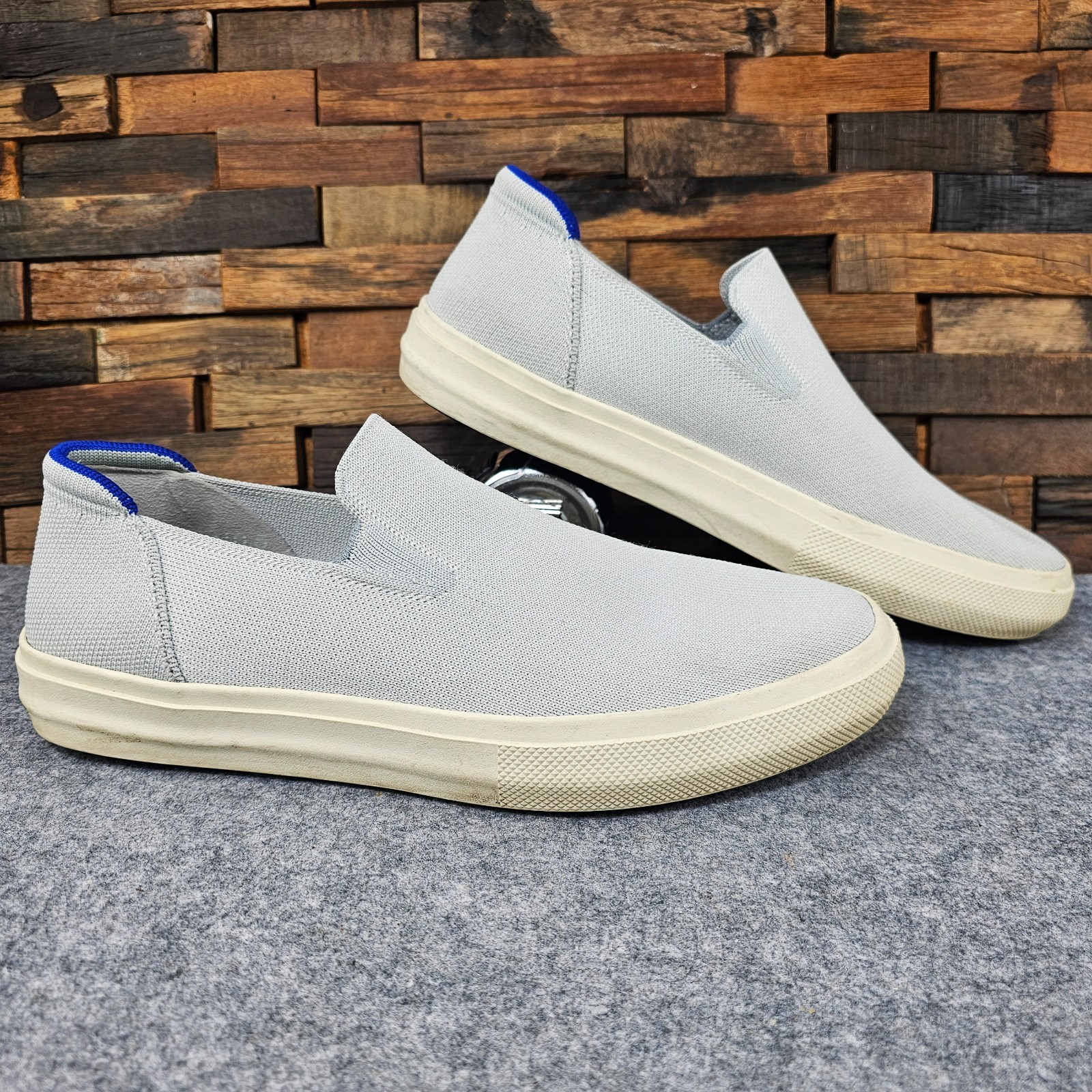 Rothy’s The City Slip-On Sneakers Women’s 12 Men’s 10.5 Ash Gray Knit Shoes
