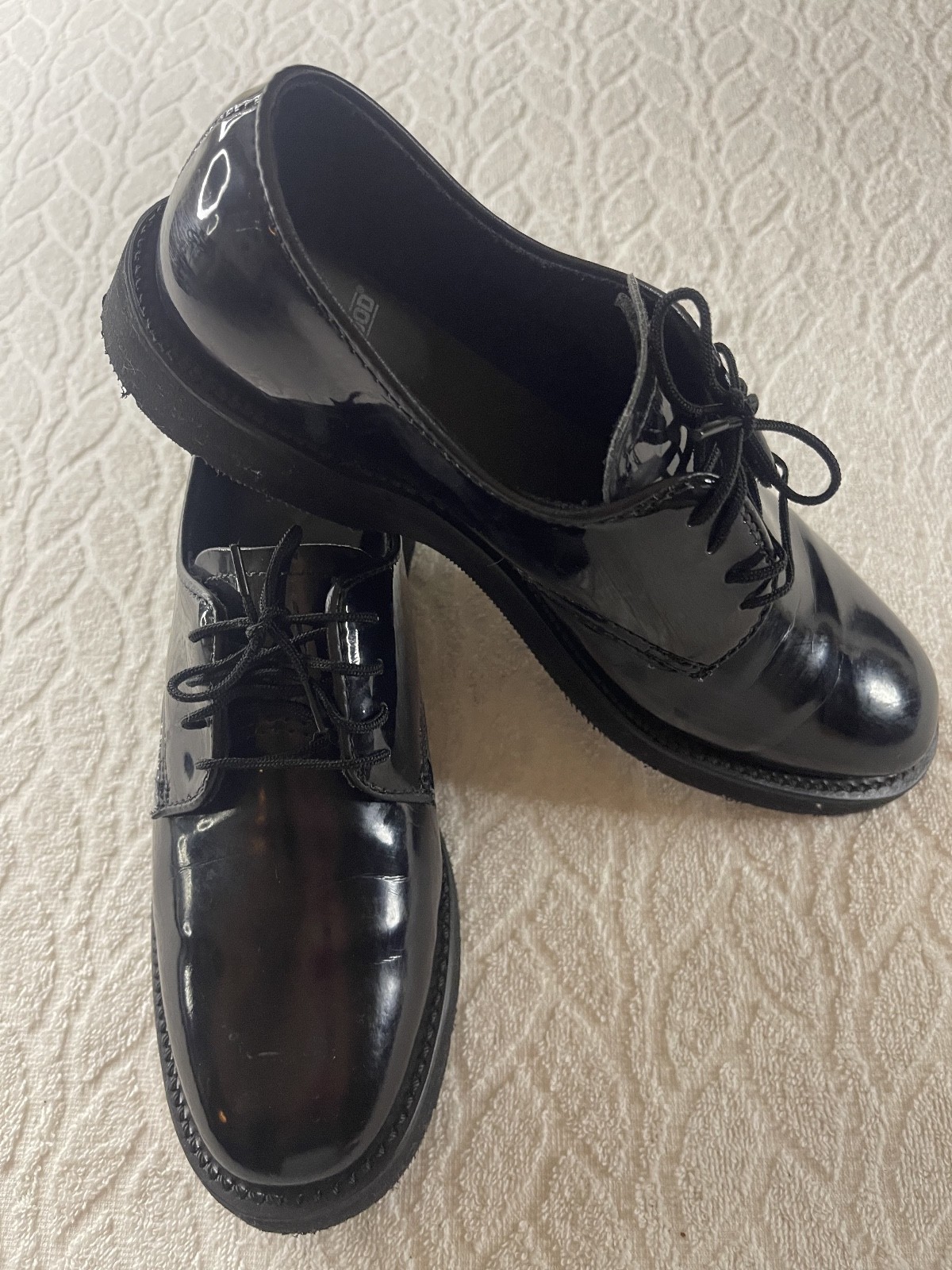 Thorogood Sz 6.5 Clarino Oxford Uniform, Work Women’s Shoes High-Gloss, Black