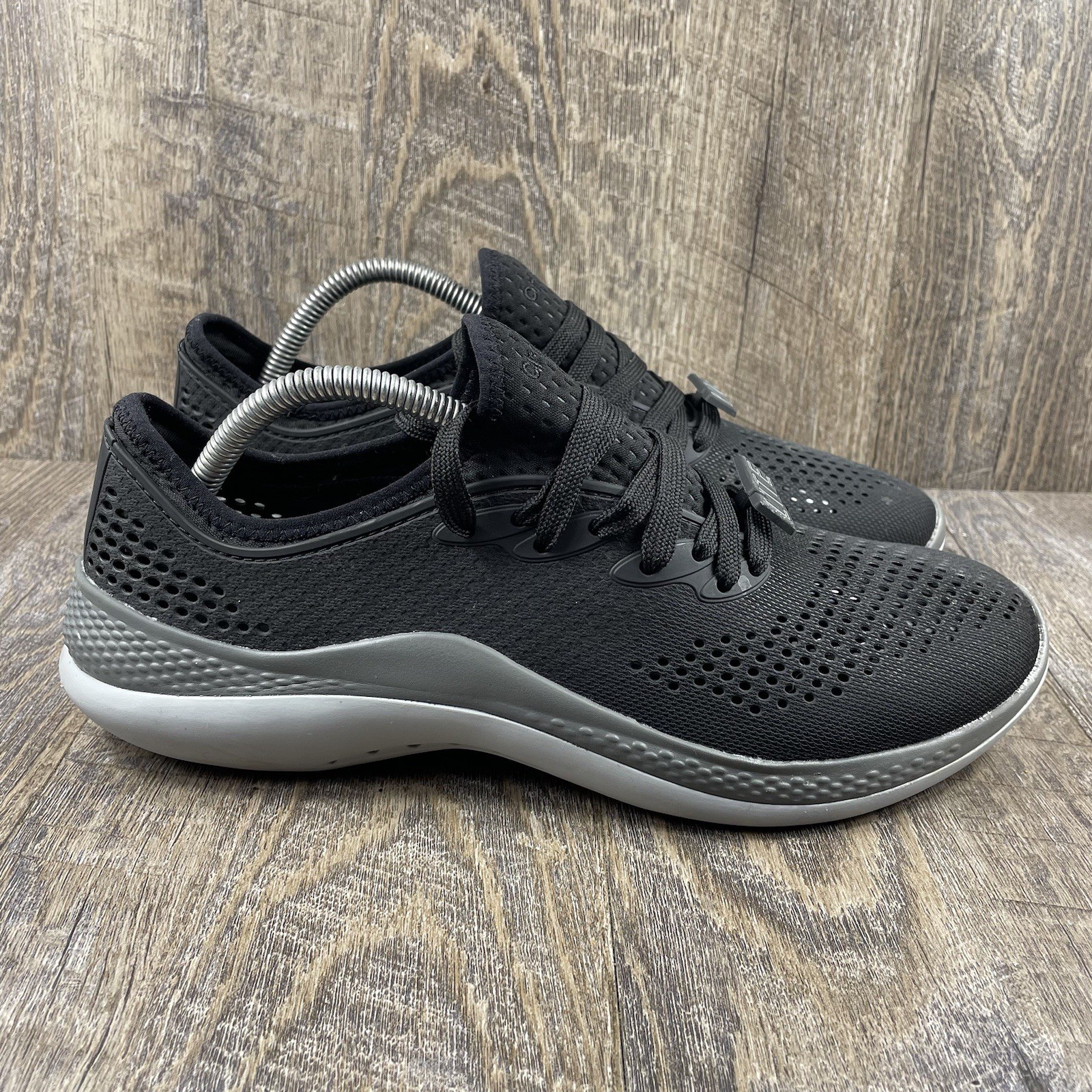Crocs Literide 360 Pacer Shoes Womens 11 Black Slate Casual Comfort Walk 206705