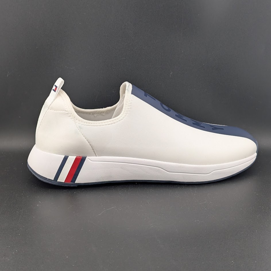 New Womens Tommy Hilfiger Arizel White Slip On Casual Sneakers Size 11M NWOB $75