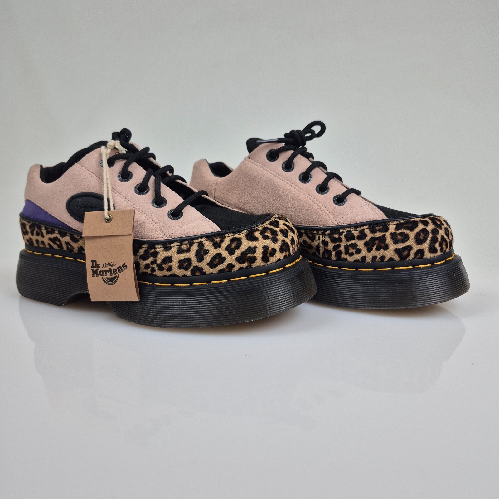 Dr. Martens BUZZ 5-Eye Leopard Spot Hair On & Suede Shoes Women’s Size 7 Print
