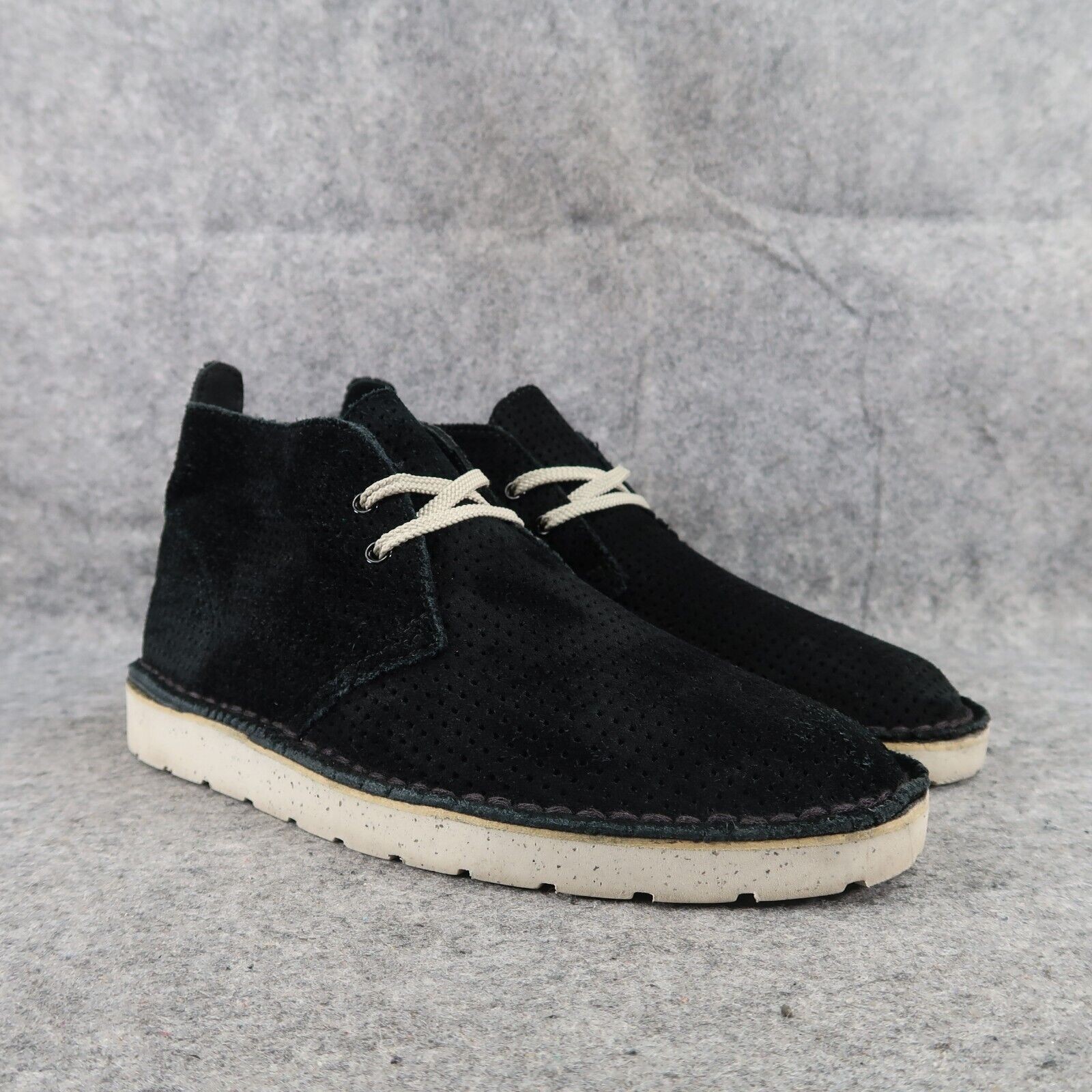 Clarks Shoes Womens 8.5 Desert Boot Chukka Leather Originals Black Mid Sneaker