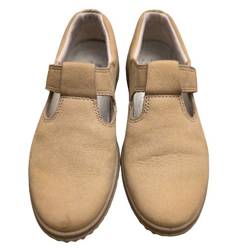 Ecco Soft Tan Sz 36 5.5-6 Suede Mary Jane Shoes Nubuck Leather Portugal Boho