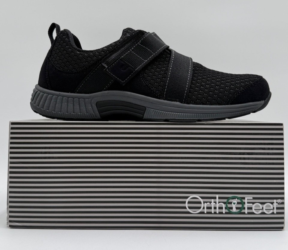OrthoFeet ELBA Women’s NEW Slip On Sneaker Black Multiple Sizes