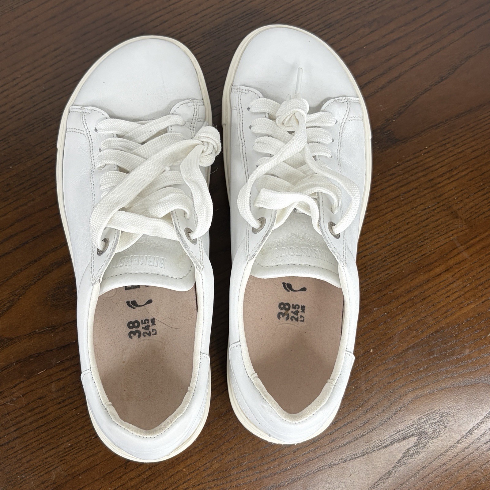 Birkenstock Bend Low Shoes Women’s 7 White Comfort Lace Up Low Top Sneaker M5