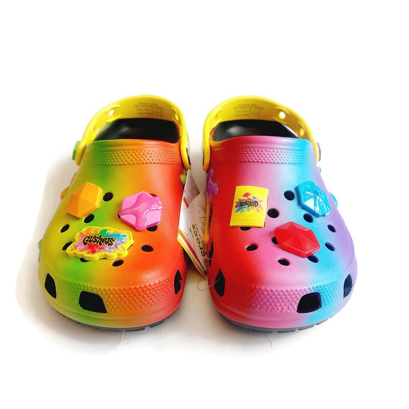 CROCS Big Kid Size J4 Womens 6 Gushers Slip On Classic Clogs K Shoes Multi Color