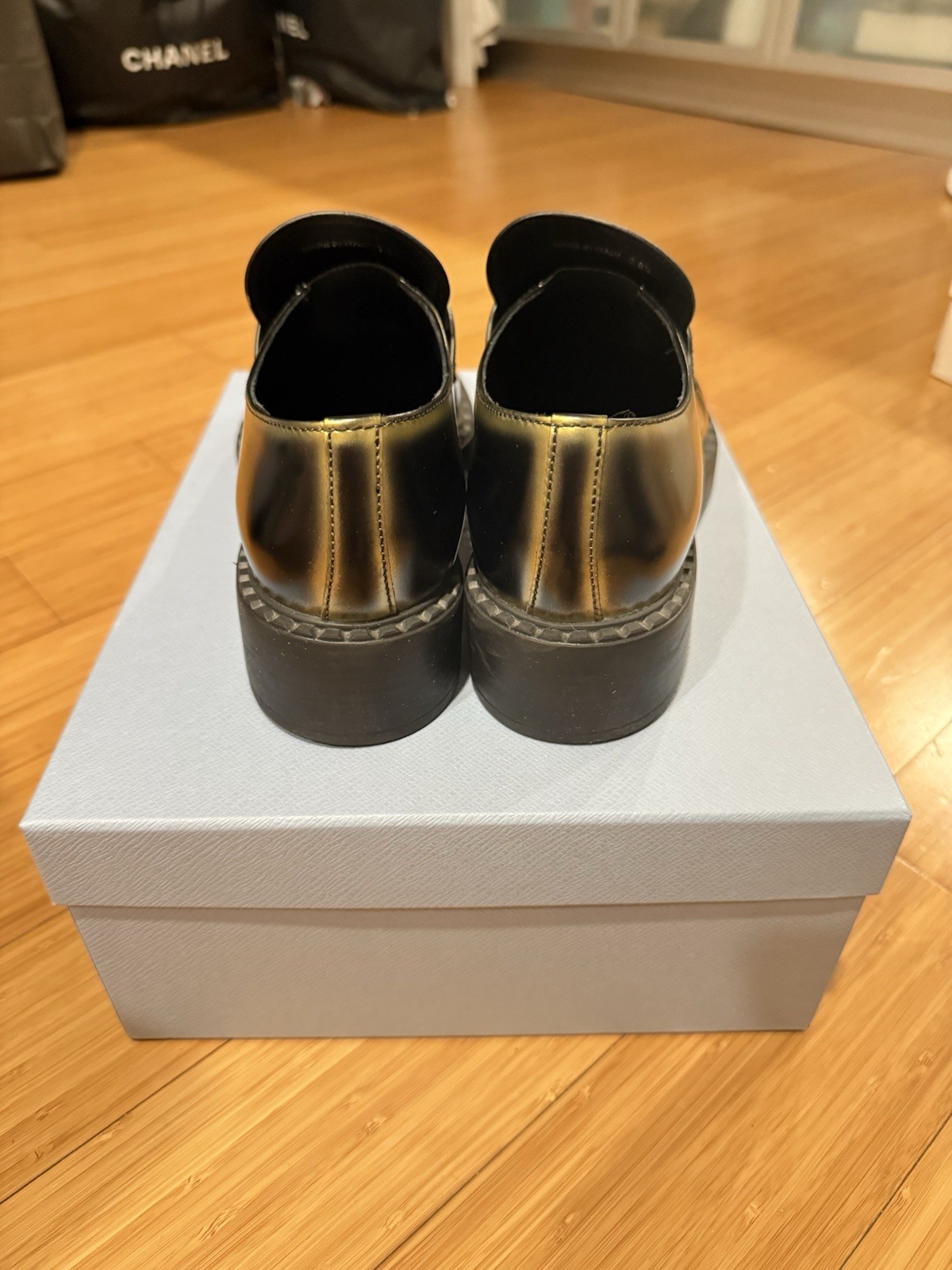 Prada Ombré Leather Loafers