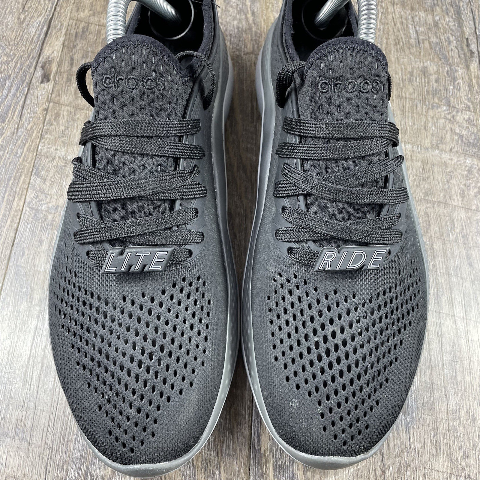Crocs Literide 360 Pacer Shoes Womens 11 Black Slate Casual Comfort Walk 206705