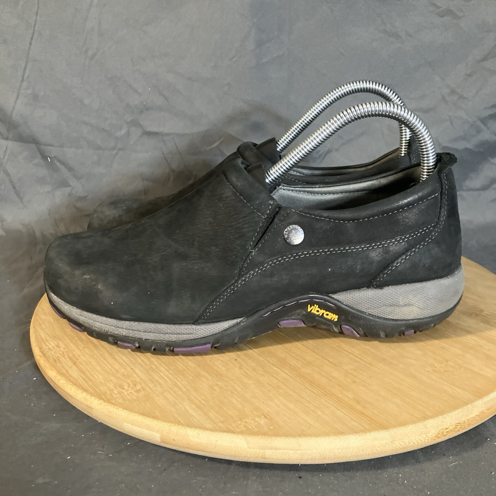 Dansko Patti Shoes Womens 7/38 Black Leather Casual Waterproof Hiking Sneakers