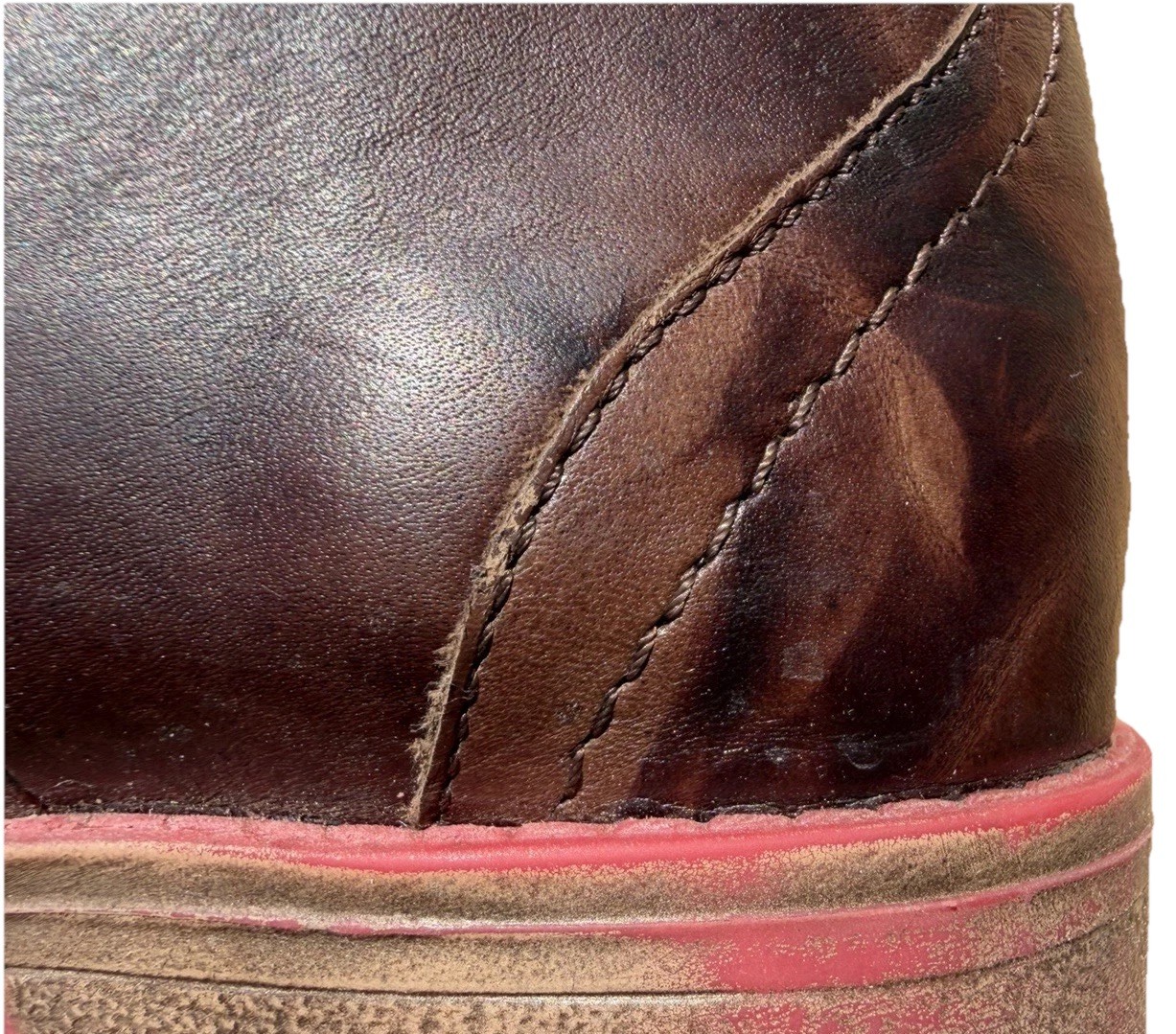 V Italia Gina 2 Oxford Shoes 38 7.5 Brown Bordeaux Leather Comfort Saddle Style