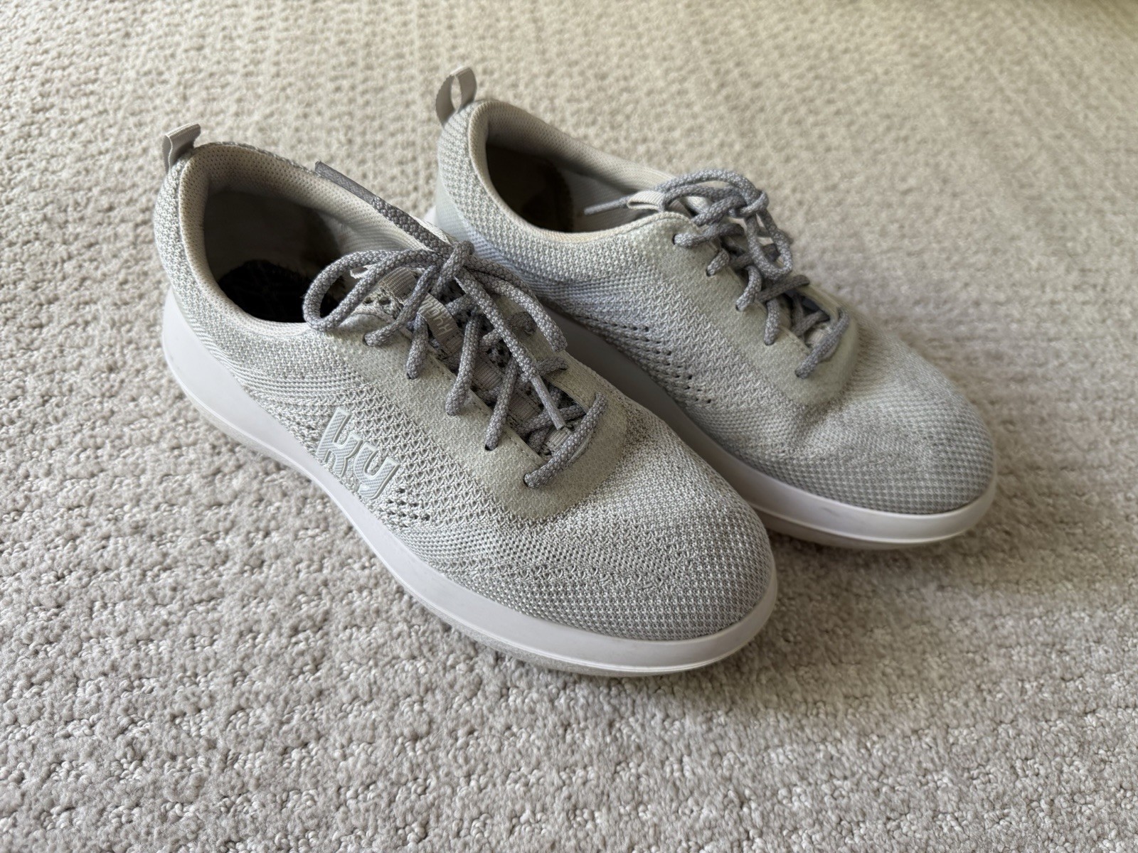 Kybun Biel Women Silver Grey Knit Walking Sneakers Swiss Tech Italy 40.5 Sz 9.5