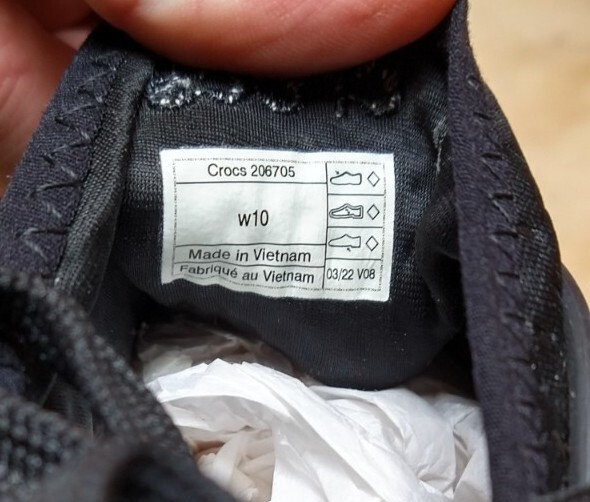 Crocs Womens Literide 360 Pacer Sneaker Black/Slate/Grey Sz 10 EUC