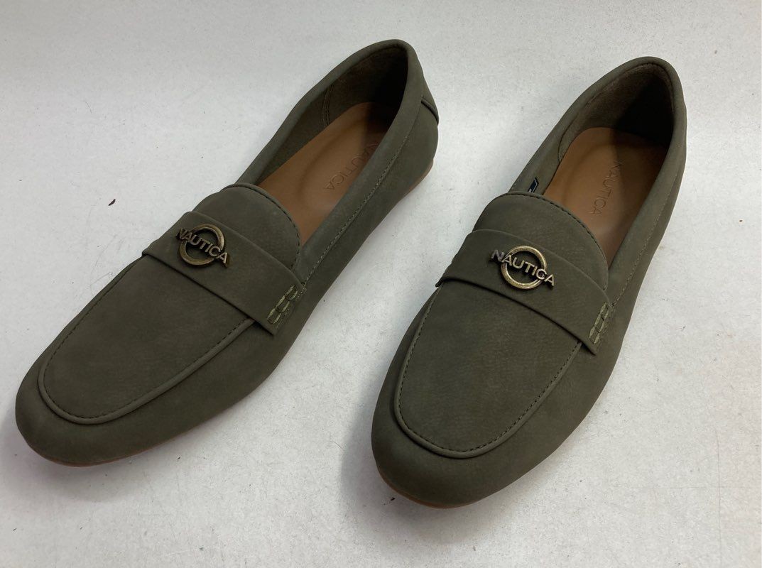 Nautica Nottaway Olive Green Women’s Loafers Drivers Size 8.5