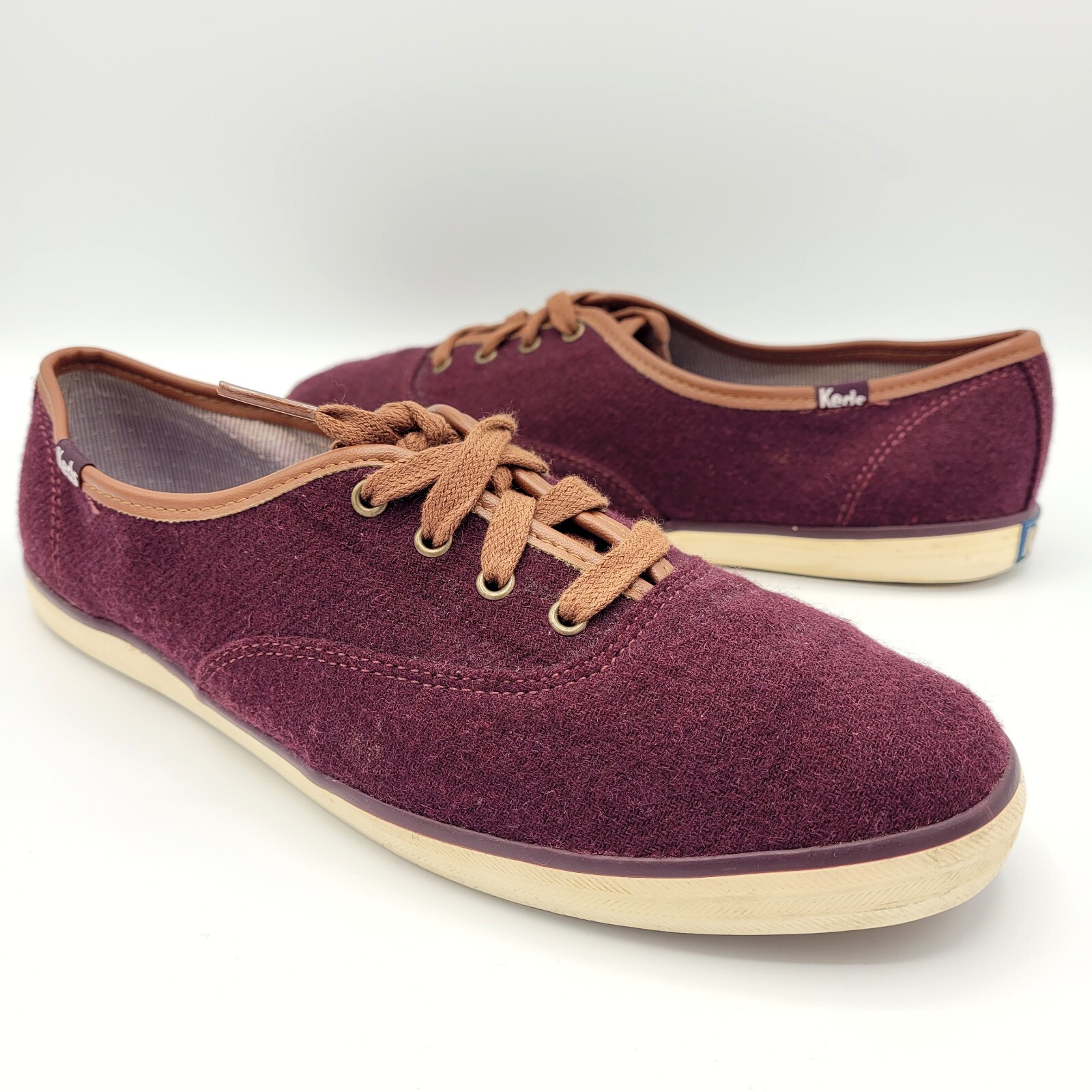 Keds Champion Wool Blend Burgundy Red Lace up Casual Sneakers Shoes Women’s 9.5