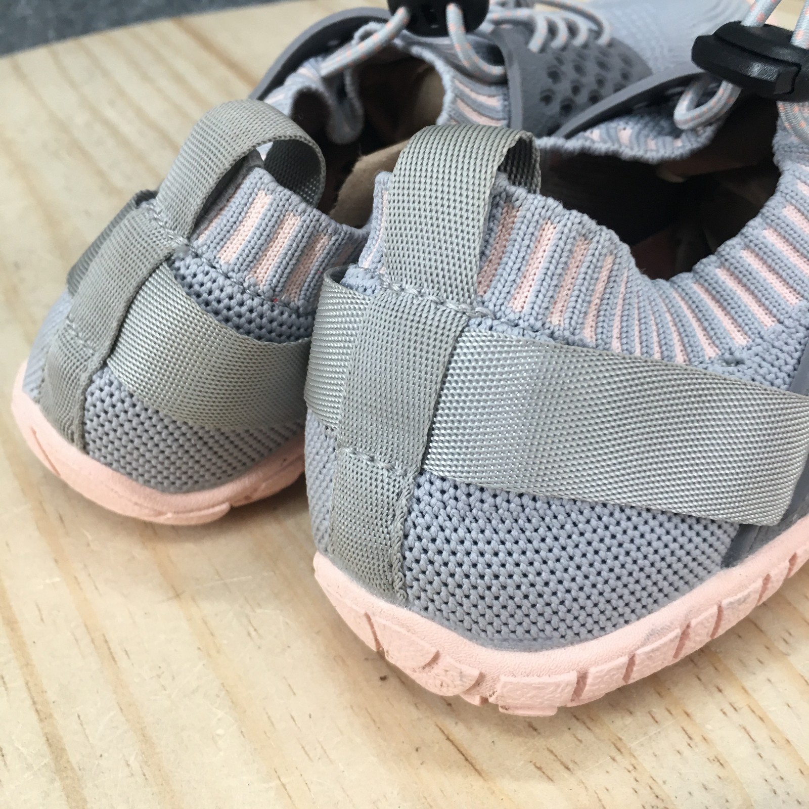 Nortiv 8 Shoes Womens 6.5 Treklady 2 Sporty Adjustable Water Sneakers Gray Mesh