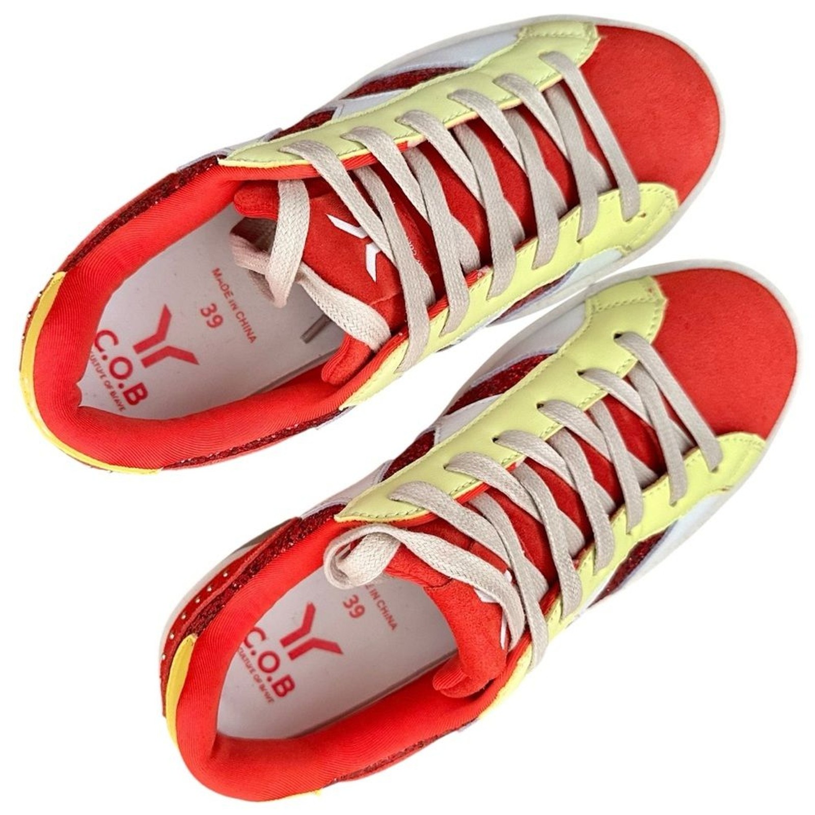 Culture of Brave COB Wing Play Hi Star Glitter Platform Sneakers Size 8 8.5