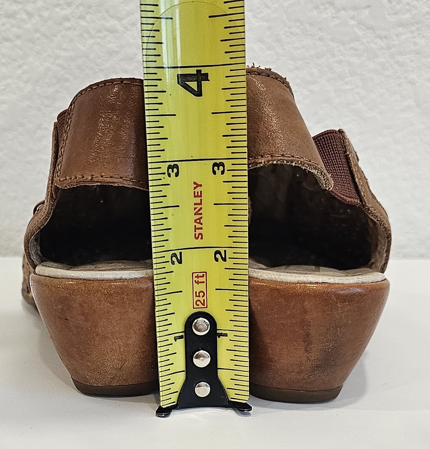 Pikolinos Women’s Brown Leather Slingback Shoes Laser Cut Comfort EU 35 US 5