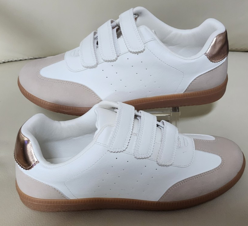 Dolce Vita Quick Faux Leather Sneakers Women Size 7.5,8,8.5,9,10 – White/Beige