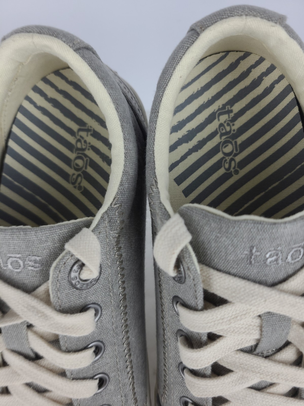 TAOS Women’s Star Lace Up Sneakers Size 7 Womens Grey Washed Canvas Low Top NWOB