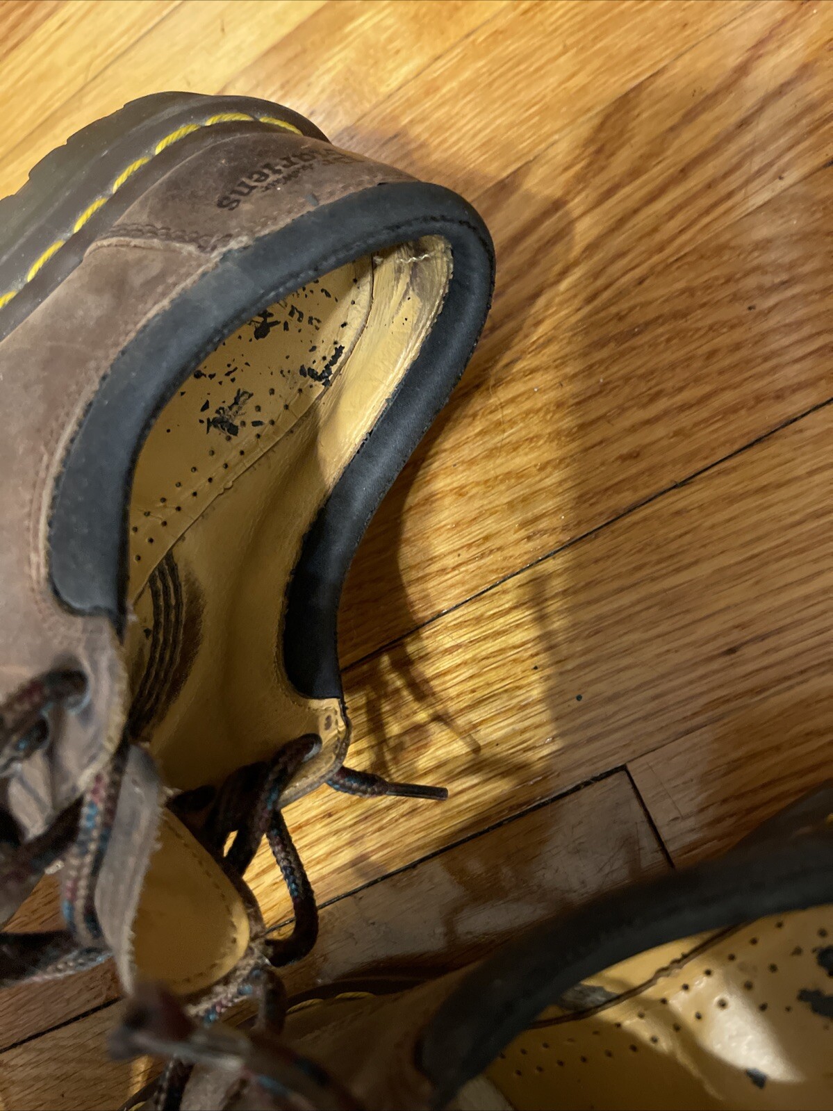Dr Martens Brown Leather Clunky Sole 5 Eye Oxfords 8053 Women’s Size 7